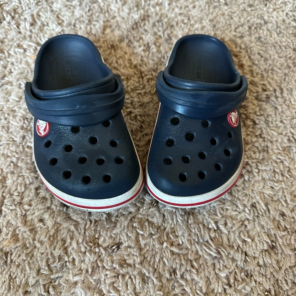 Toddler navy blue Crocs